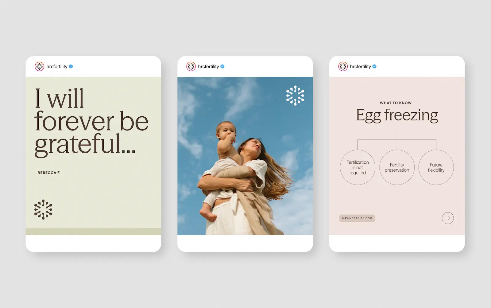 Example of social posts